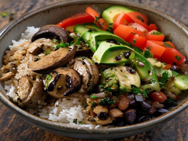 Mexican Mushroom Rice Bowl